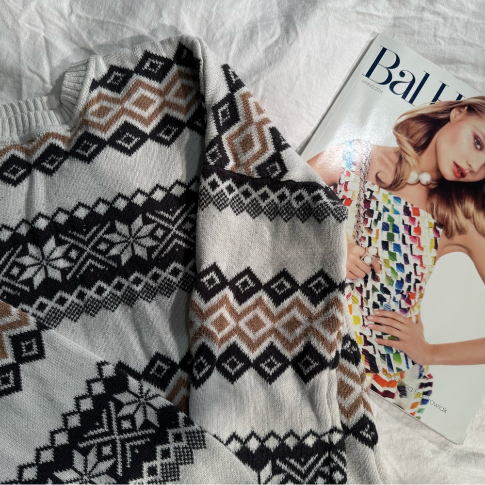 OVERSIZED FAIR ISLE SWEATER HOLISTER
